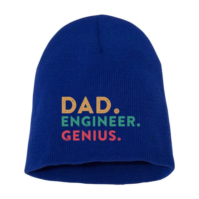 Engineering Dad Engineer Dads Dad Engineer Genius Gift Short Acrylic Beanie