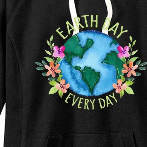 Earth Day Everyday Retro Environmental Women Earth Day Women's Fleece Hoodie