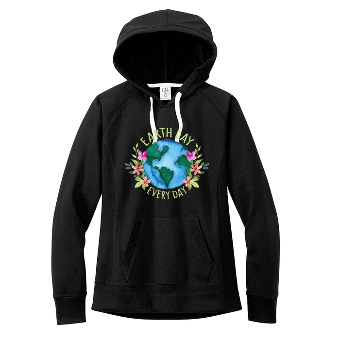 Earth Day Everyday Retro Environmental Women Earth Day Women's Fleece Hoodie