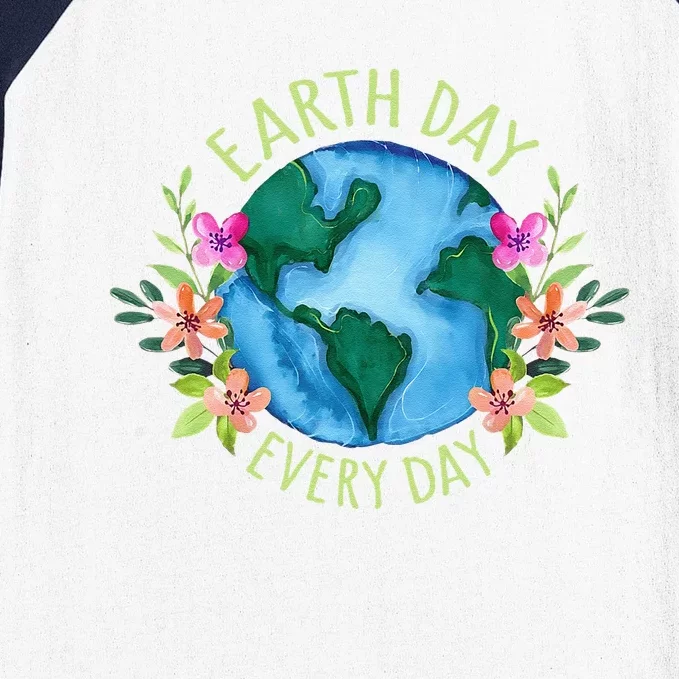 Earth Day Everyday Retro Environmental Women Earth Day Baseball Sleeve Shirt