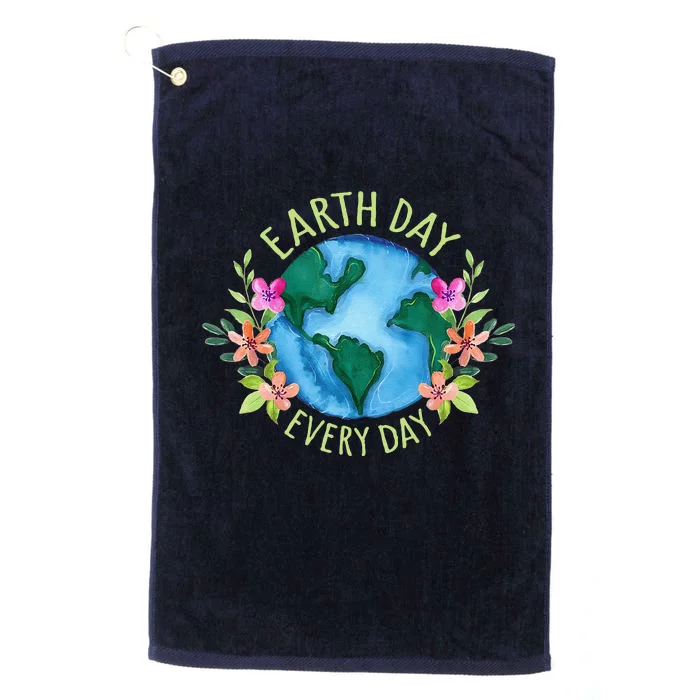 Earth Day Everyday Retro Environmental Women Earth Day Platinum Collection Golf Towel