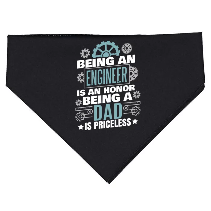 Engineering Dad Engineer Cool Gift USA-Made Doggie Bandana