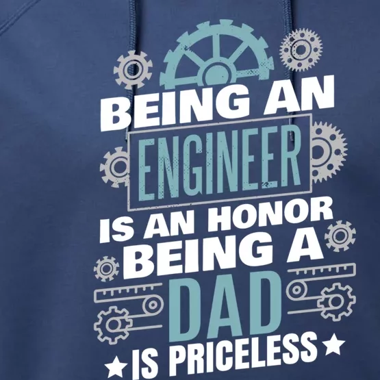 Engineering Dad Engineer Cool Gift Performance Fleece Hoodie