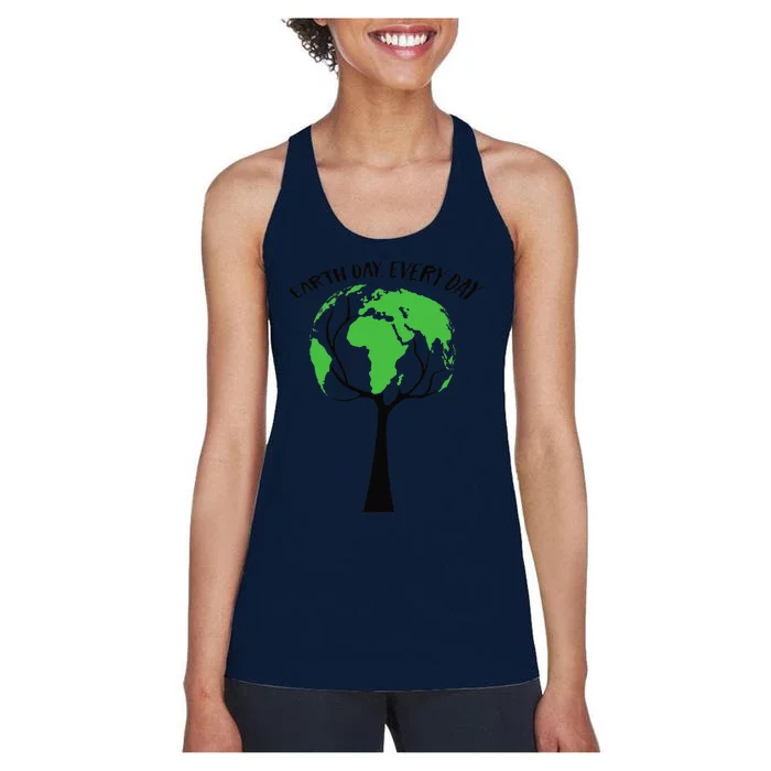 Earth Day, Every Day Global Plant A Tree Women's Racerback Tank