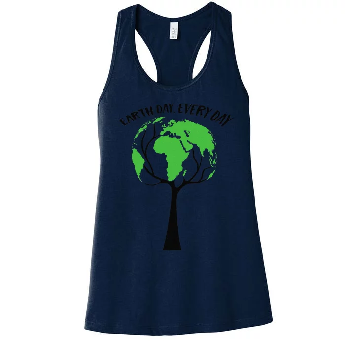 Earth Day, Every Day Global Plant A Tree Women's Racerback Tank