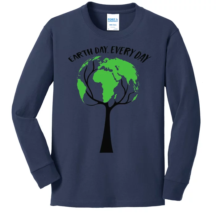 Earth Day, Every Day Global Plant A Tree Kids Long Sleeve Shirt