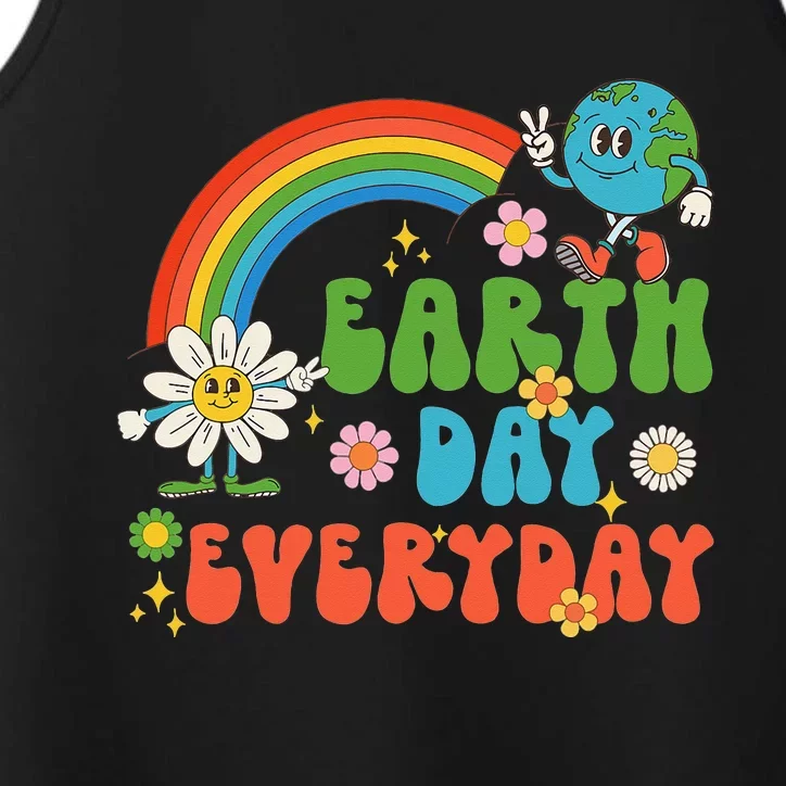 Earth Day Everyday Groovy Save Planet Earth Performance Tank