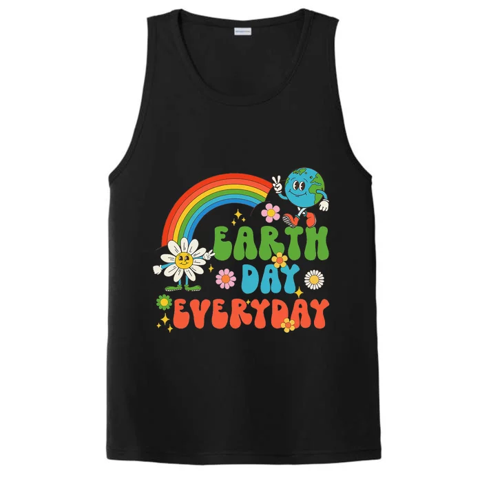 Earth Day Everyday Groovy Save Planet Earth Performance Tank