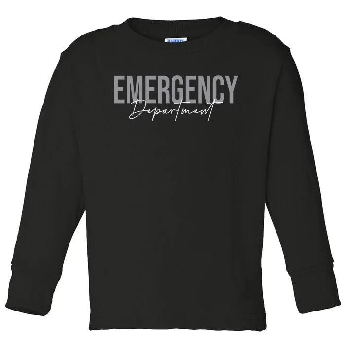 Emergency Department Emergency Room Healthcare Nursing Toddler Long Sleeve Shirt