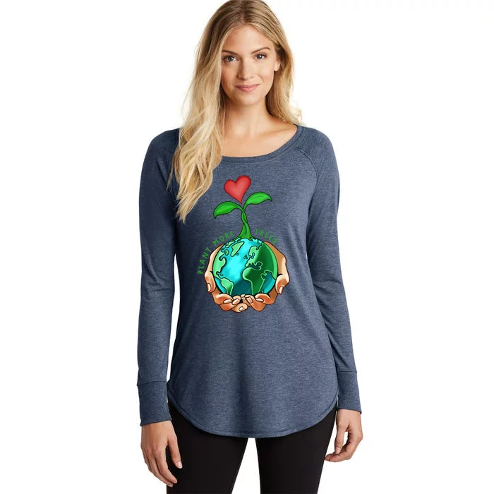 Earth Day Everyday Plant More Trees Save Our Climate Change Great Gift Women's Perfect Tri Tunic Long Sleeve Shirt