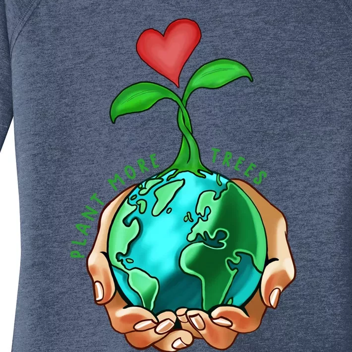 Earth Day Everyday Plant More Trees Save Our Climate Change Great Gift Women's Perfect Tri Tunic Long Sleeve Shirt