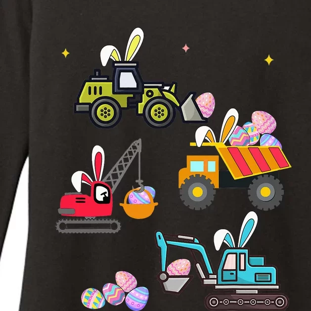 Easter Day Egg funny Construction Bunny Womens CVC Long Sleeve Shirt