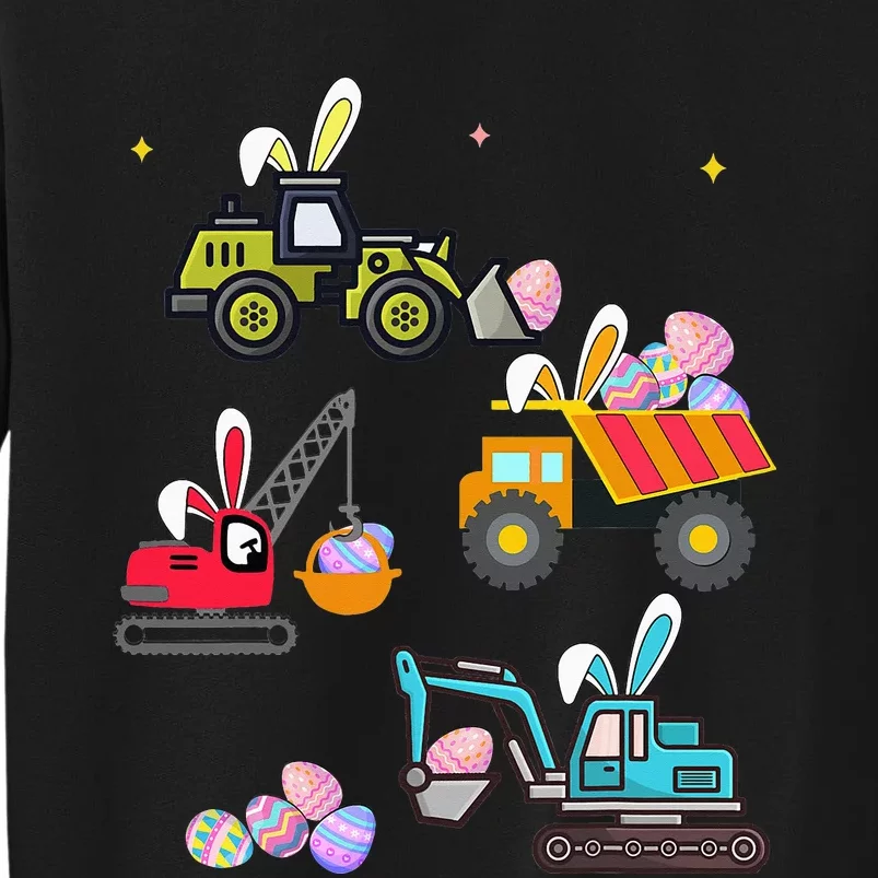 Easter Day Egg funny Construction Bunny Tall Sweatshirt