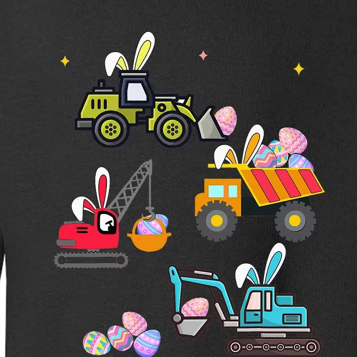 Easter Day Egg funny Construction Bunny Toddler Sweatshirt