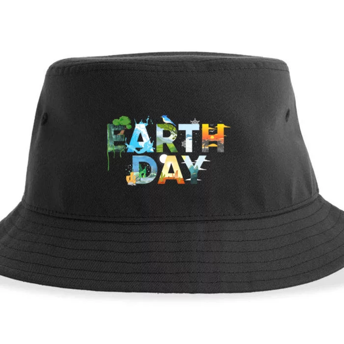 Earth Day Environmental Protection Save Tree & Animals Sustainable Bucket Hat