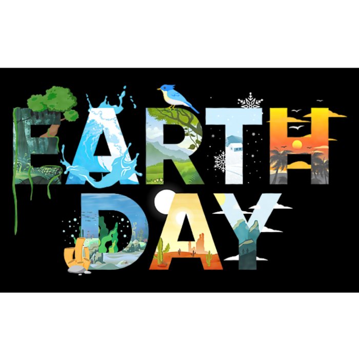 Earth Day Environmental Protection Save Tree & Animals Bumper Sticker