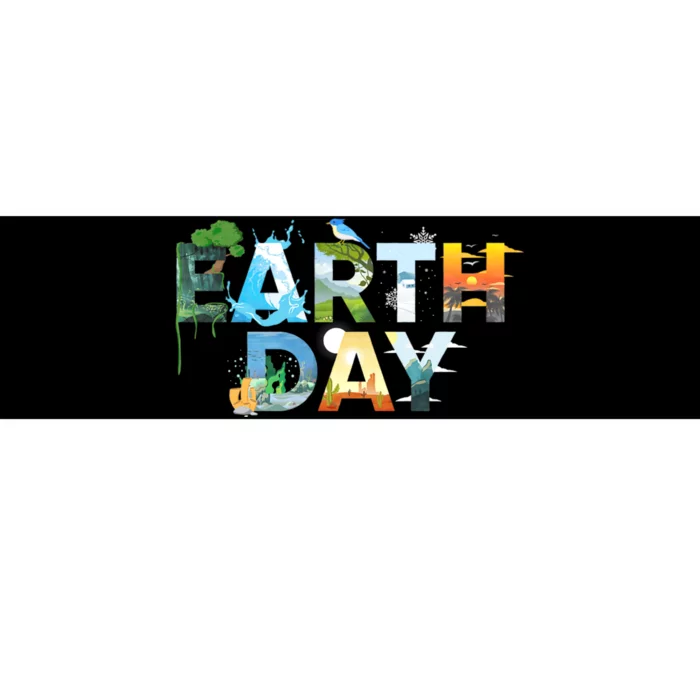 Earth Day Environmental Protection Save Tree & Animals Bumper Sticker