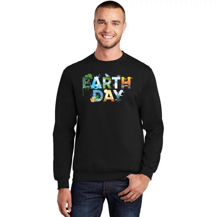 Earth Day Environmental Protection Save Tree & Animals Tall Sweatshirt