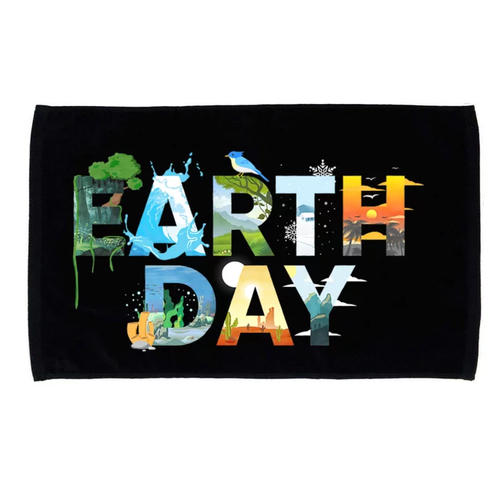 Earth Day Environmental Protection Save Tree & Animals Microfiber Hand Towel