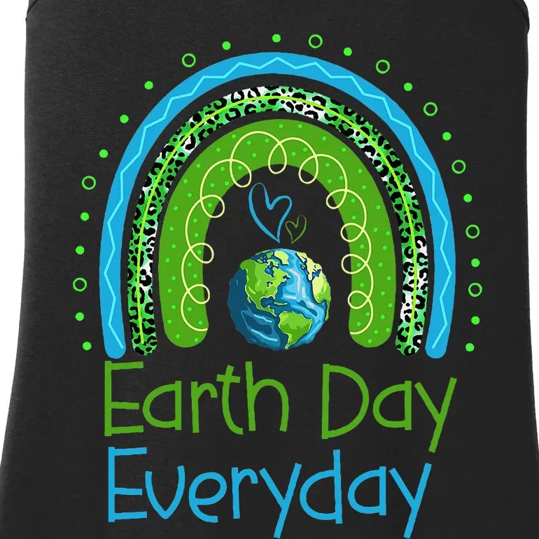 Earth Day Everyday Rainbow Design Earth Day Ladies Essential Tank