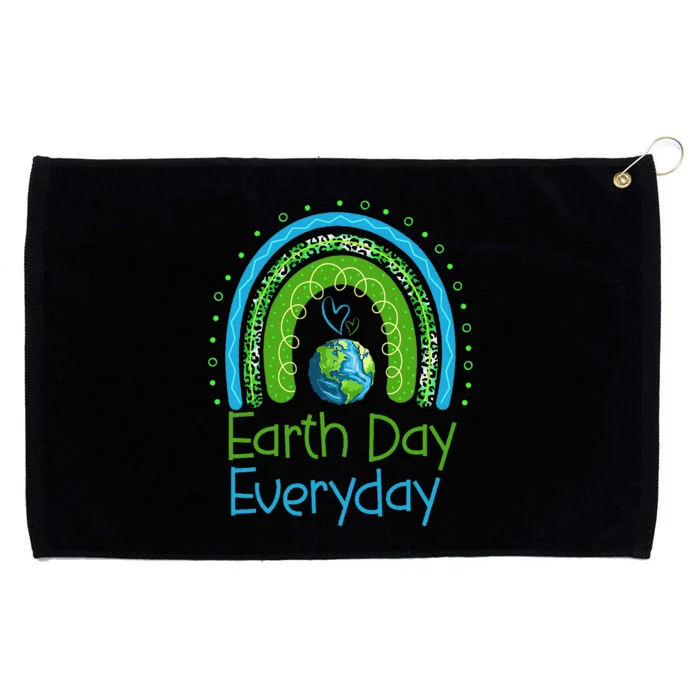 Earth Day Everyday Rainbow Design Earth Day Grommeted Golf Towel