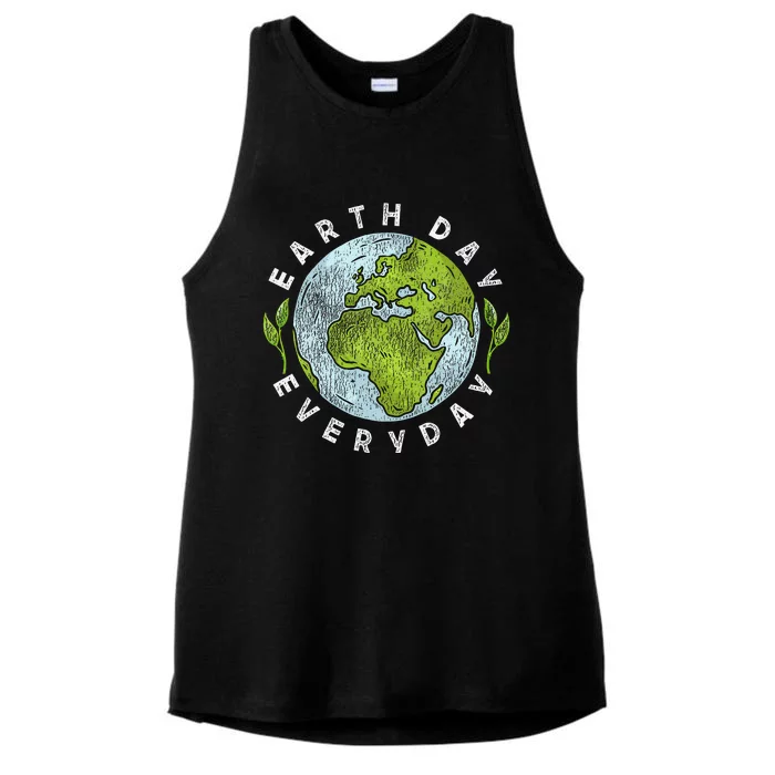 Earth Day Everyday Earth Day Ladies Tri-Blend Wicking Tank