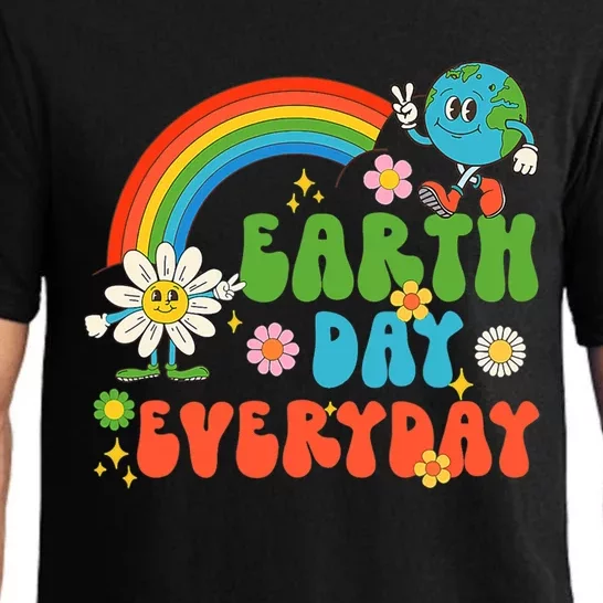 Earth Day Everyday Rainbow Hippie Groovy Save Planet Earth Gift Pajama Set