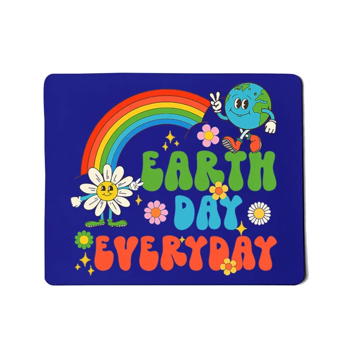 Earth Day Everyday Rainbow Hippie Groovy Save Planet Earth Gift Mousepad