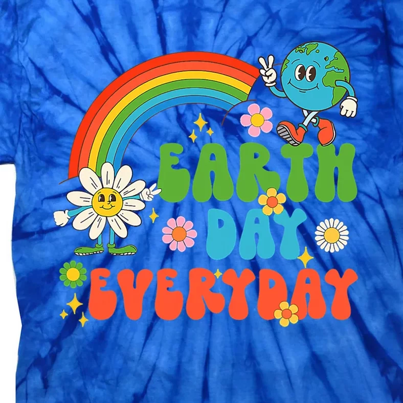 Earth Day Everyday Rainbow Hippie Groovy Save Planet Earth Gift Tie-Dye T-Shirt