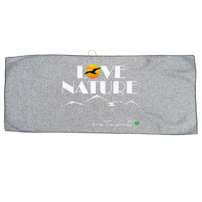 Earth Day Large Microfiber Waffle Golf Towel