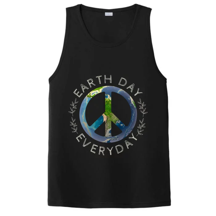 Earth Day Everyday World Global Peace On Earth Sign Performance Tank