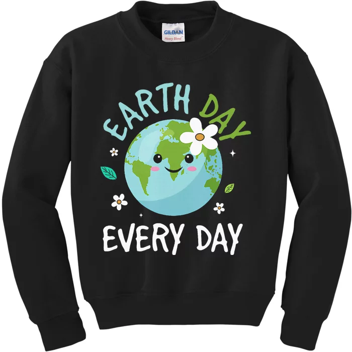 Earth Day Everyday Environment Earth Day 2024 Kids Sweatshirt