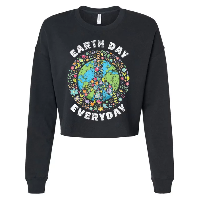 Earth Day Everyday Earth Day Cropped Pullover Crew