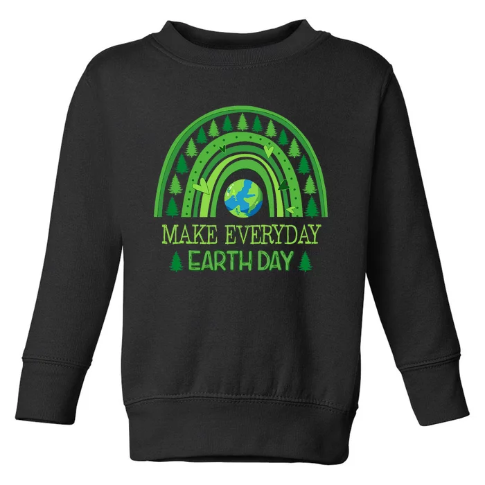 Earth Day Everyday Rainbow 2024 Toddler Sweatshirt