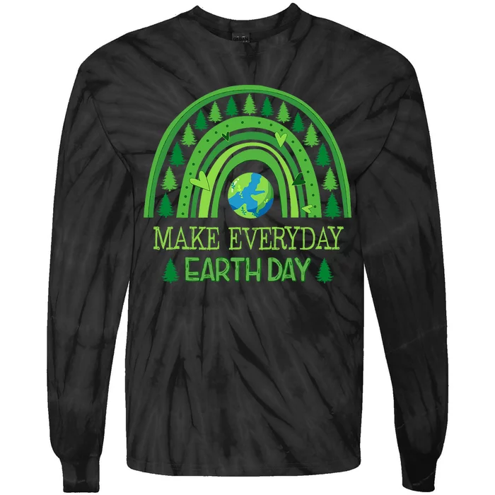 Earth Day Everyday Rainbow 2024 Tie-Dye Long Sleeve Shirt