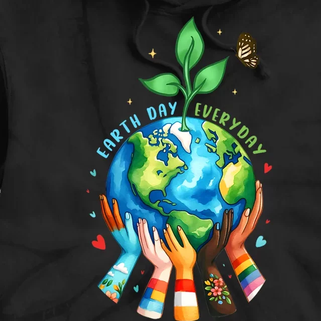 Earth Day Everyday 2024 Funny Earth Day Protect Environment Save The Planet Tie Dye Hoodie