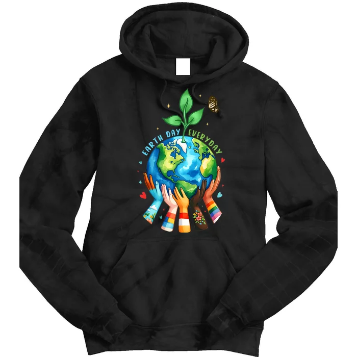 Earth Day Everyday 2024 Funny Earth Day Protect Environment Save The Planet Tie Dye Hoodie