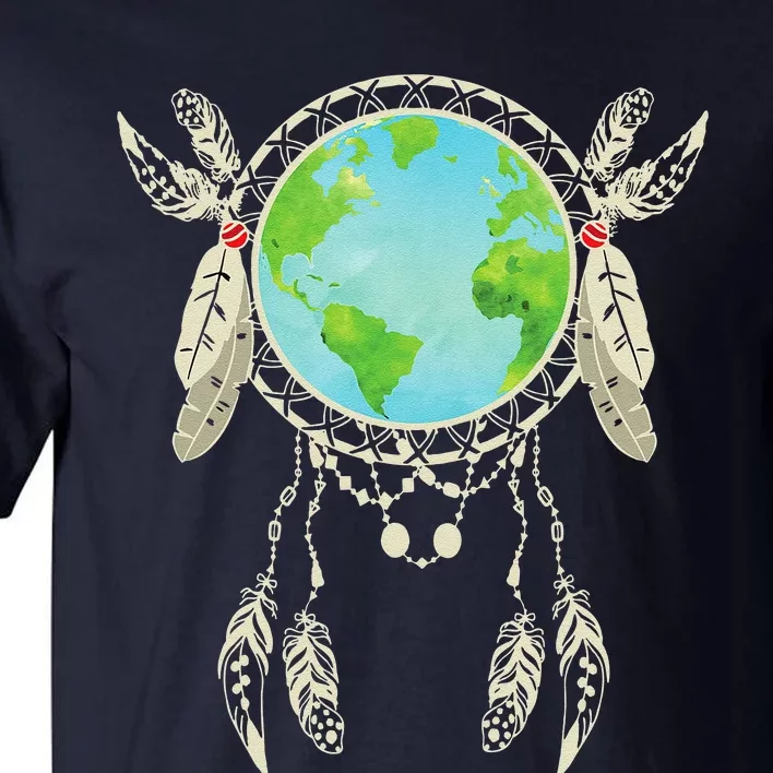 Earth Dreamcatcher Earth Day Tall T-Shirt