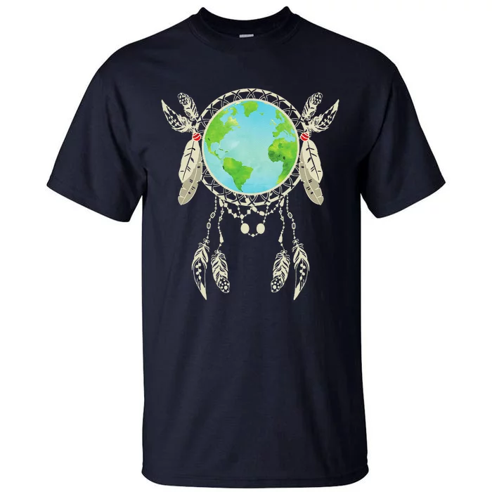 Earth Dreamcatcher Earth Day Tall T-Shirt