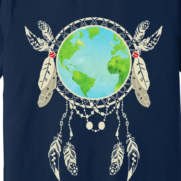 Earth Dreamcatcher Earth Day Premium T-Shirt