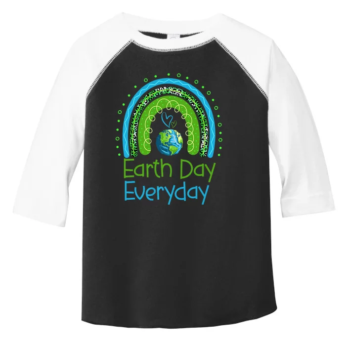 Earth Day Everyday Rainbow Design Earth Day Toddler Fine Jersey T-Shirt