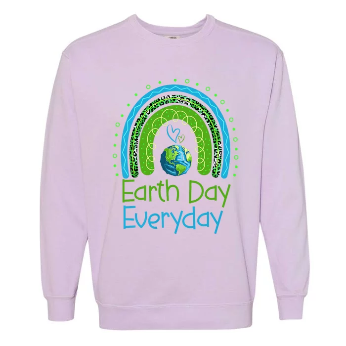 Earth Day Everyday Rainbow Design Earth Day Garment-Dyed Sweatshirt