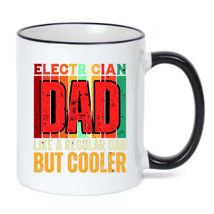 Electrician Dad Black Color Changing Mug