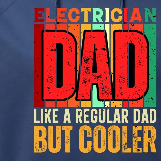 Electrician Dad Performance Fleece Hoodie