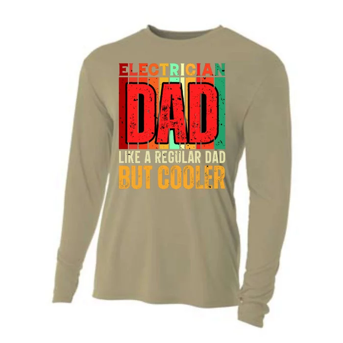 Electrician Dad Cooling Performance Long Sleeve Crew