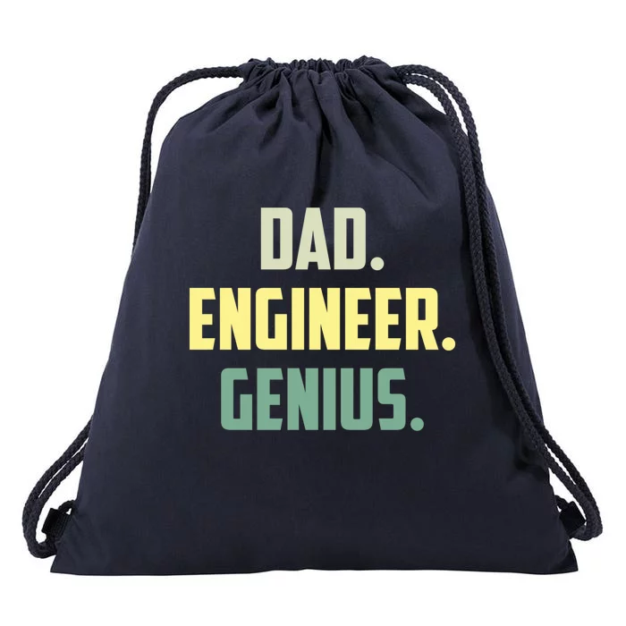 Engineering Dad Engineer Husbands Dad Engineer Genius Gift Drawstring Bag