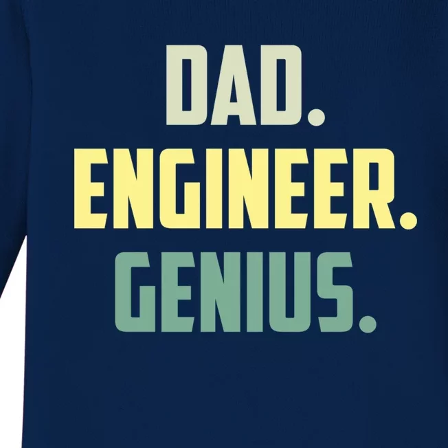 Engineering Dad Engineer Husbands Dad Engineer Genius Gift Baby Long Sleeve Bodysuit