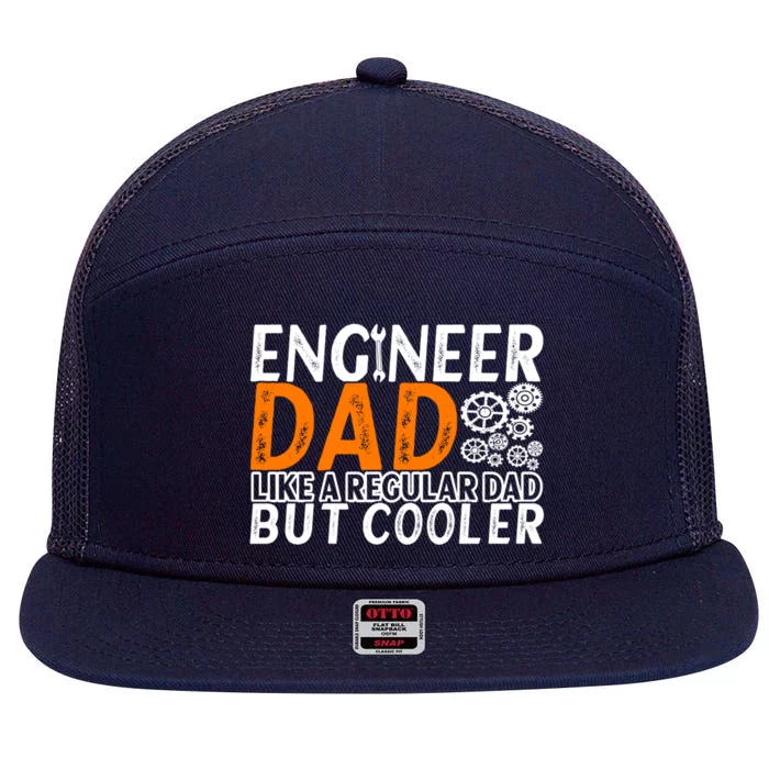 Engineer Dad Engineering Engineers Gift 7 Panel Mesh Trucker Snapback Hat