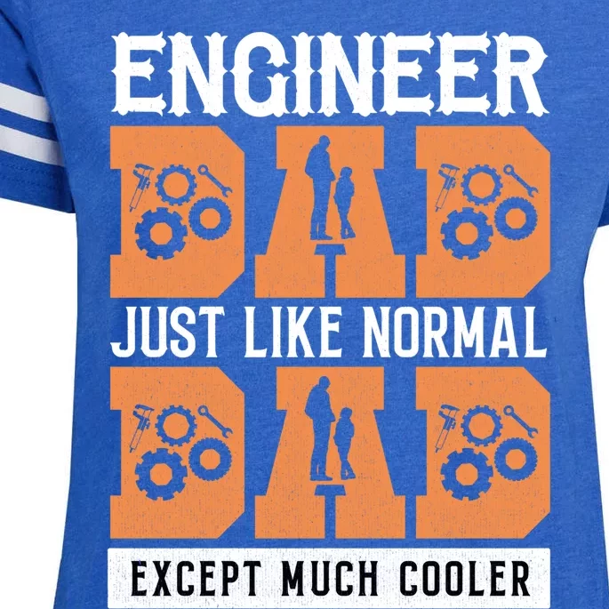 Engineer Dad Except Much Cooler Funny Gift Enza Ladies Jersey Football T-Shirt