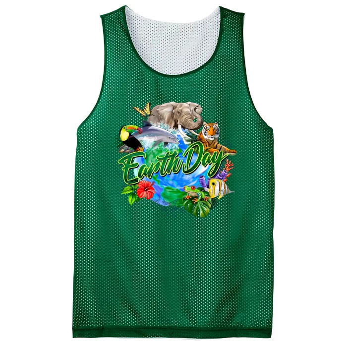 Earth Day Mesh Reversible Basketball Jersey Tank